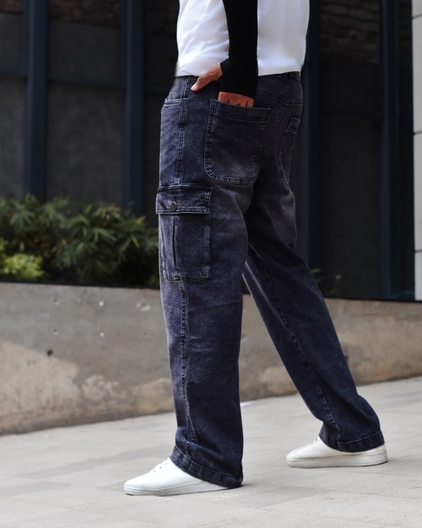 Cargo Jeans (Light black)