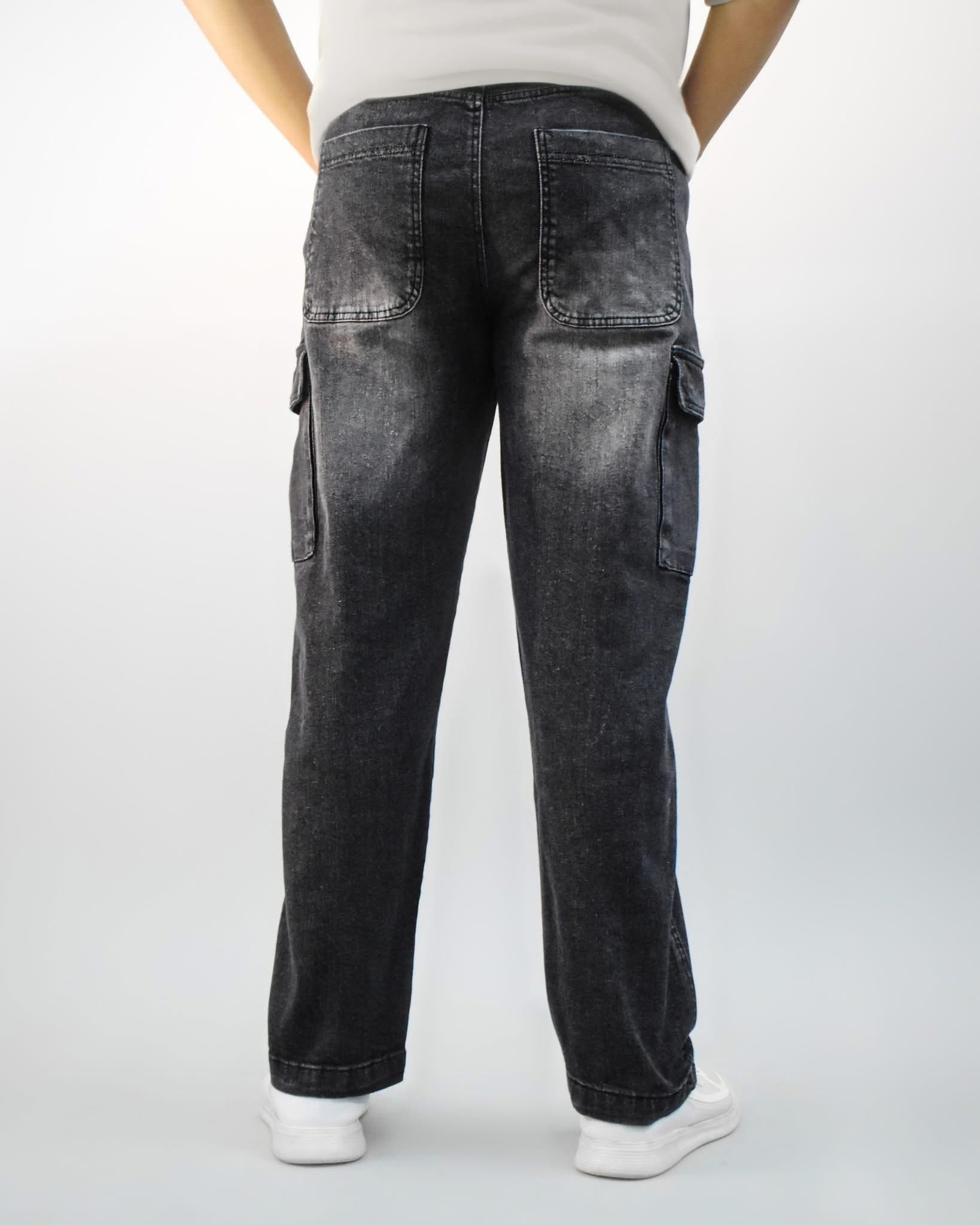 Cargo Jeans (Dark black)