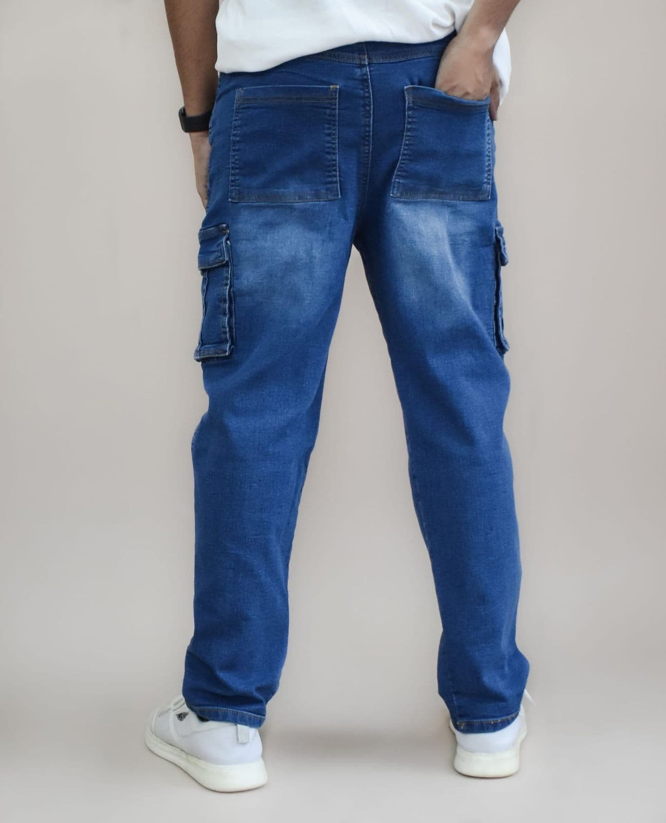 Cargo Denim (6 Pockets,Deep Blue)